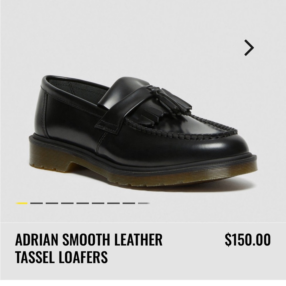 Dr. Martens Adrian smooth leather tassel loafers 39